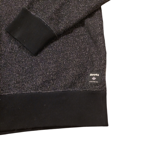 Roots Pullover Sweater 1/4 Zip Womens Medium Gray with Black Logo - Picture 4 of 8